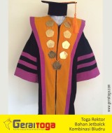 Toga Wisuda Bahan Jetblack & Bludru