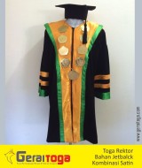 Toga Rektor Bahan Jetblack & Satin