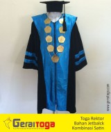 Toga Rektor Bahan Jetblack & Satin